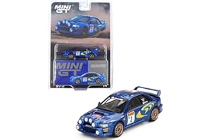 Diecast Model Car Compatible with Mini GT 1:64 Subaru Impreza WRC98 1998 Rally Monte-Carlo 3rd Place #3 Limited Edition MGT00