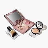 LAURA GELLER NEW YORK Baked Starter Kit: Baked Balance-n-Brighten Powder Foundation, Light and Best of the Best Palette and Retractable Kabuki Brush