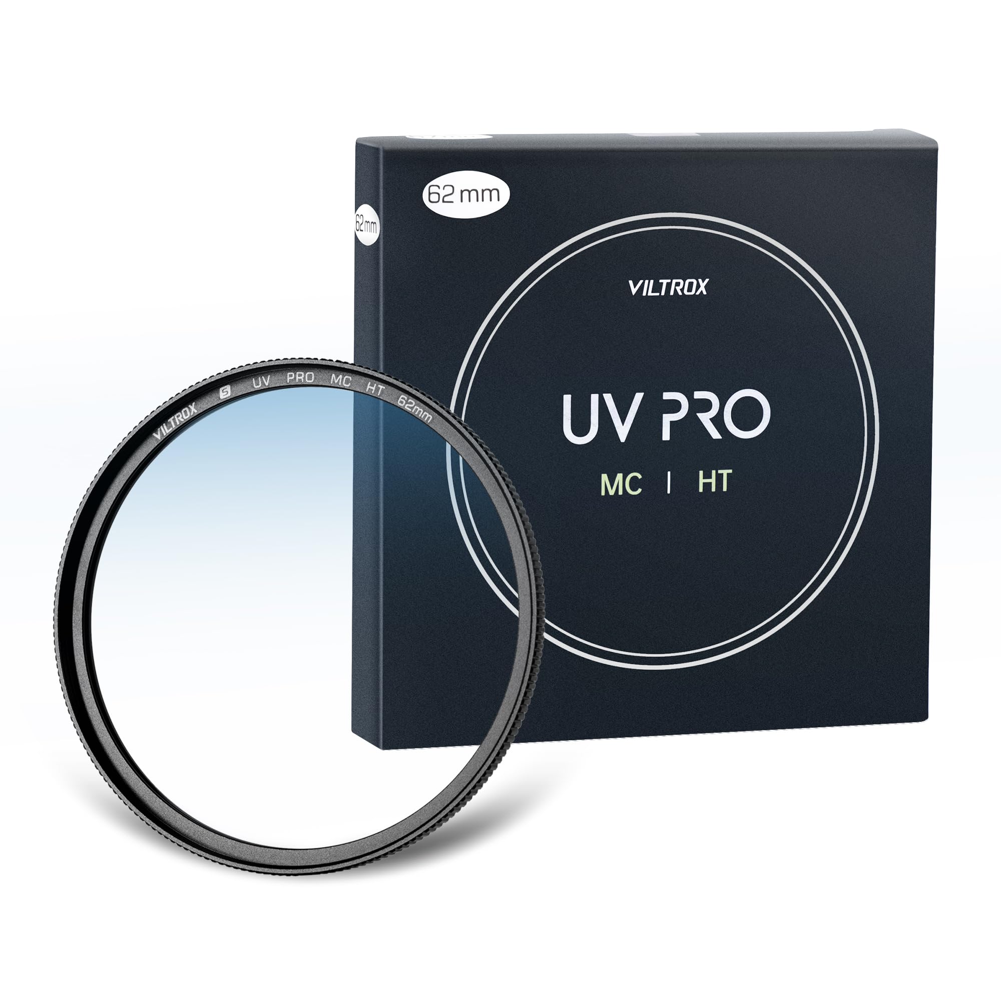VILTROX 62mm MC UV Protection Filter 18 Multi-Layer Coatings UHD Camera Lens UV Filter, Ultra Hard Coating, Nano Coating, Hydrophobic, Scratch Resistant Ultra-Slim UV Filter for 62mm Camera Lens