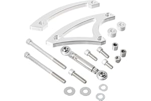 March Performance 40100 Clear Powdercoat Aluminum Saginaw Power Steering Bracket Kit