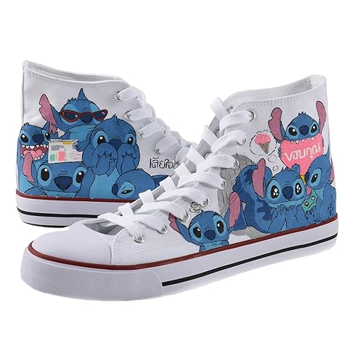 Stitch Canvas Shoes Multiple Hand Painted Anime Pattern Custom
