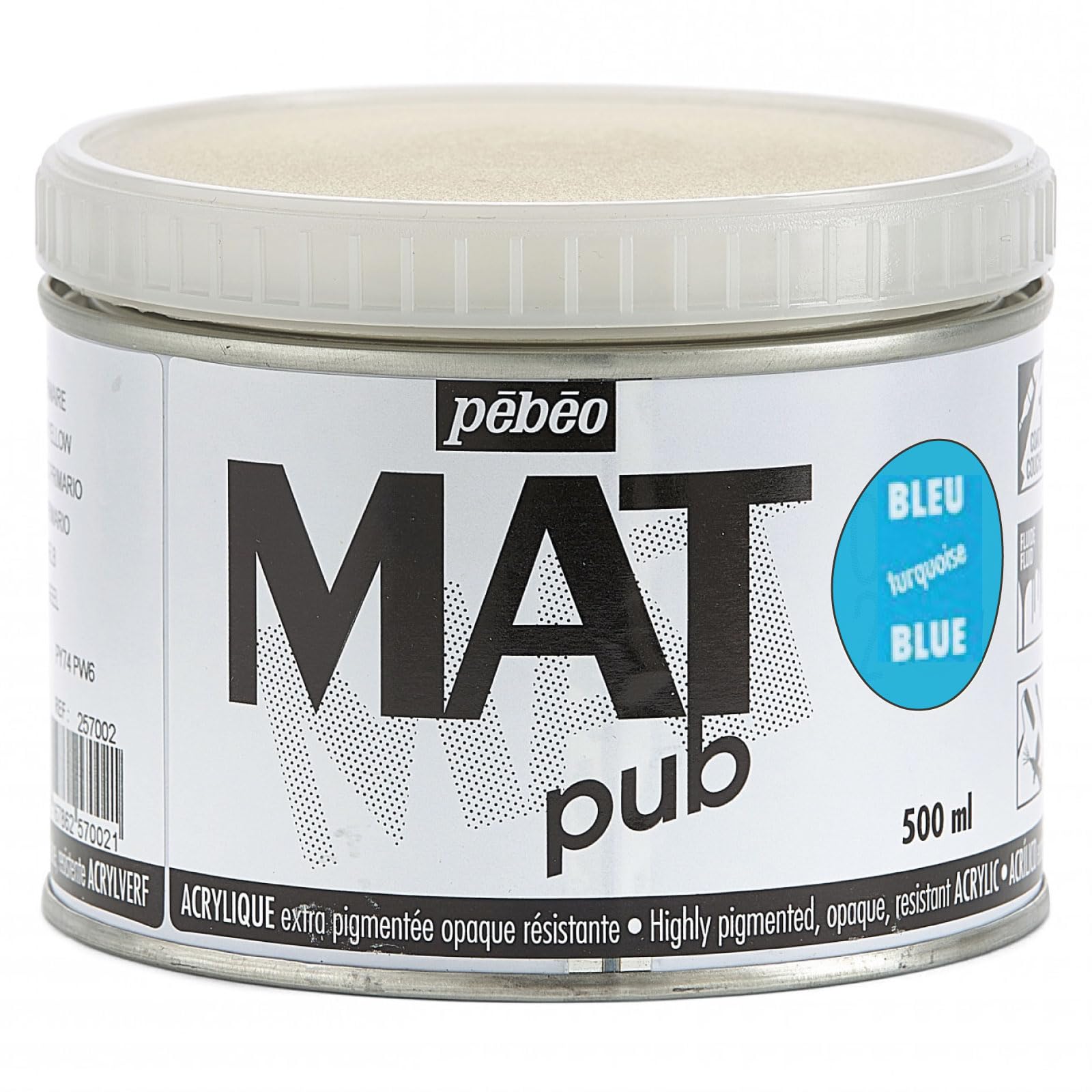 PEBEO Mat Pub, Turquiose Blue, 500ml — image 1