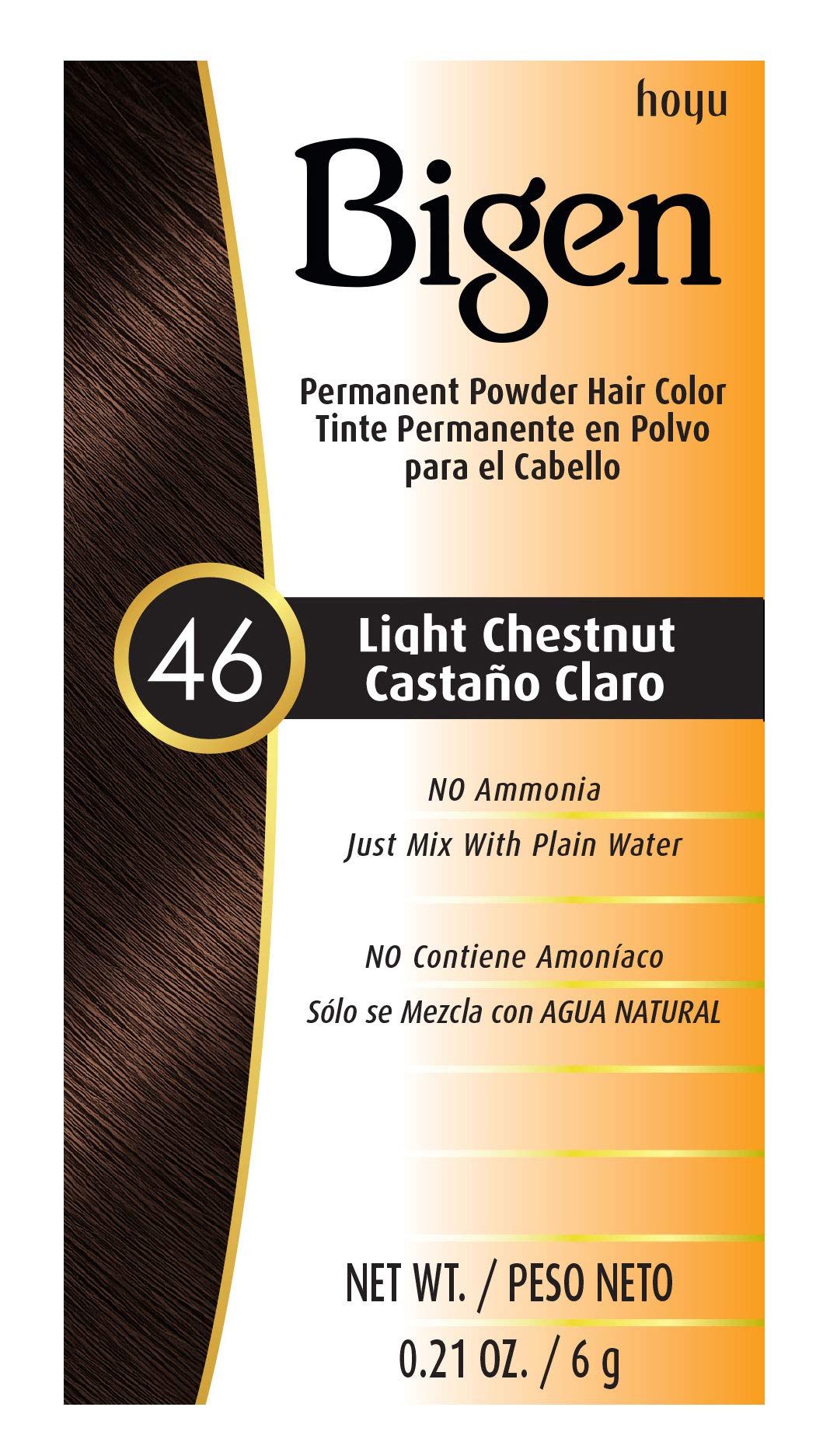 Photo 1 of #46 Light Chestnut Bigen Permanent Powder - 6 Pack