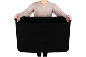 MINTWOOD Design 22in Extra Large Blanket Basket Holder Living Room, Rectangle Rope Woven Storage Basket with Handles for Laundry, Pool Towels, and Shoes, Dog Toy Organizer Bin Box, Full Black