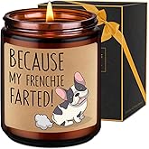 LEADO Candles, Frenchie Gifts for Women, Men - Funny Bulldog Gifts for Frenchie Owners, Bull Dog Dad, Bull Dog Mom - Cute Valentines Day, Birthday Present for Bulldog Lover - Lavender Scented Candles