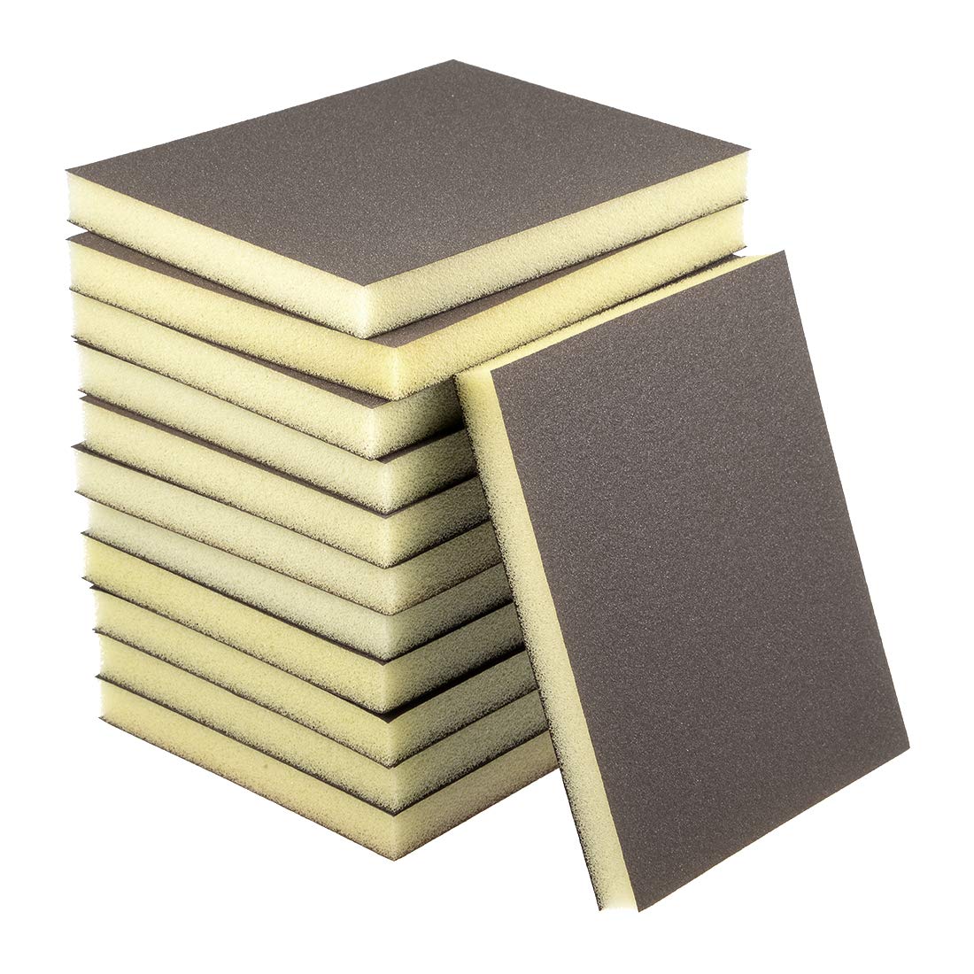 sourcing map Sanding Sponge Sanding Blocks 220 Grits Medium Grit Sand Block Pad for Kitchen Metal Drywall Wood 12 Pieces