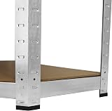 TMZ Heavy Duty Galvanised Steel Shelving 175kg/shelf 4 Levels 150cm H x 70cm W view 5