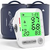 Blood Pressure Machine Upper Arm, Arm Electronic Sphygmomanometer with 2 Cuffs, Digital Upper Arm BP Machine, LCD Display, 9"-17" Medium and 13"-21" XL Cuff