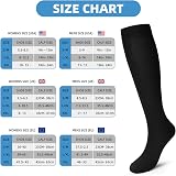 Losvcbcx Compression Socks 15-20 mmHg Women Men Knee High 2/4/6/7 Pairs view 4