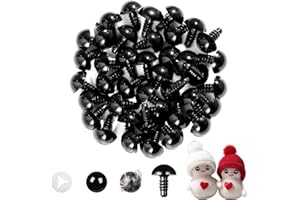 Vanblue 40pcs 16mm Upgraded Safety Eyes for Crocheting Amigurumi Eyes for Crochet Animals with Washers Craft Eyes Doll Eyes Stuffed Animal Eyes Gift for Crochet Lovers Halloween Decorations