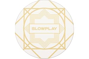 SLOWPLAY Nash Ceramic Poker Chips in Bulk, Casino Grade Ceramic 10-Gram Poker Chip for Texas Hold'em, 39mm Professional Chips Pack of 50 (White)