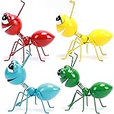 Cruis Cuka Metal Yard Art Garden Decorative Cute Ant Outdoor Wall Sculptures-Set of 4