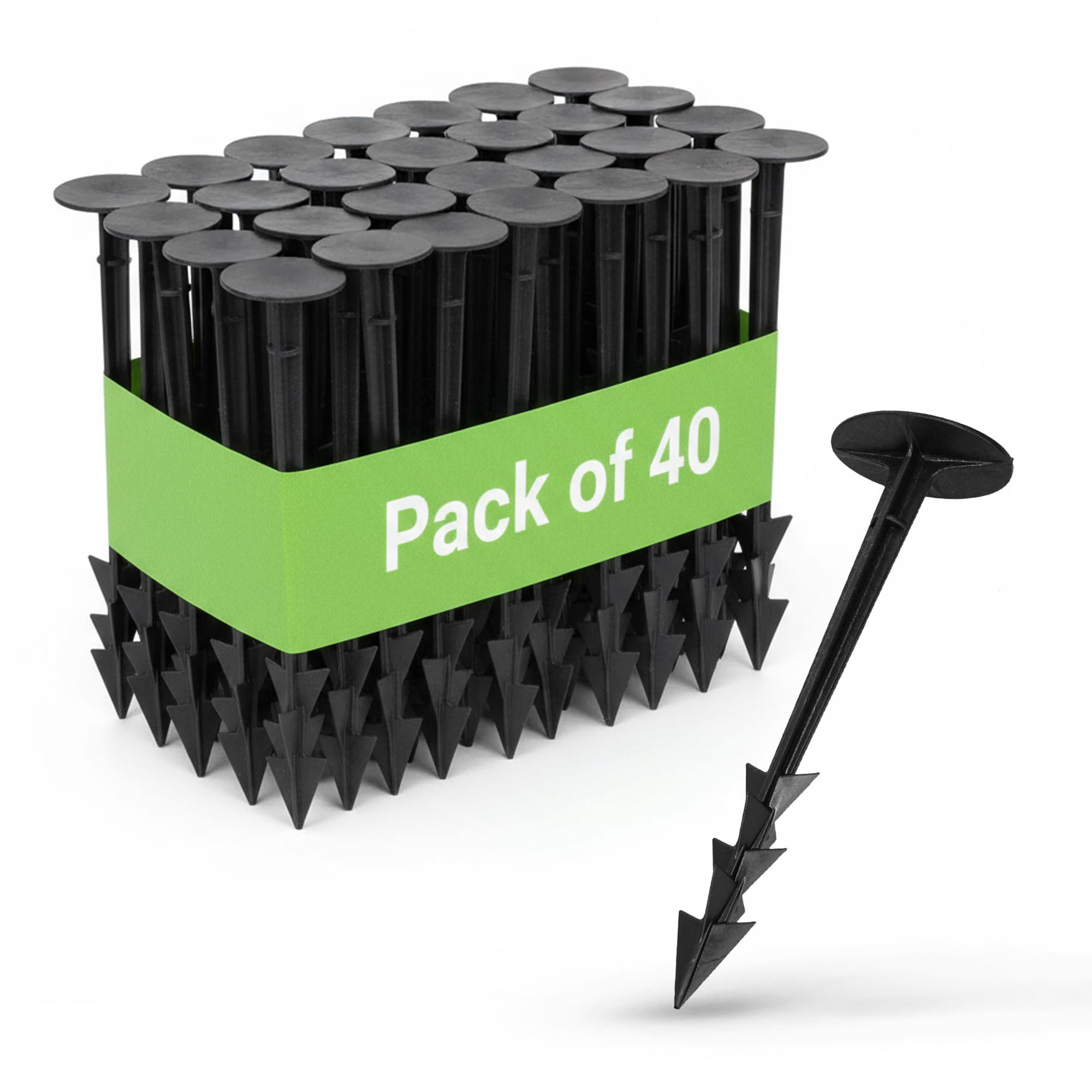 GARDENIX® pack of 40 TerraPEG XL (8") Extremely Stable Ground Anchor for Hard Ground Securing Pegs Landscape Fabric Peg for Weed Fabric Ground Sheet Cover Tent