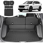 All Weather Cargo Liner & Backrest Mat for 2023-2025 2026 Honda CR-V (Include Hybrid) Non-Slip, Custom Fit Trunk Mat Tray Bac
