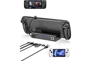 Antank 6-in-1 Docking Station for Steam Deck/ROG Ally, Steam Deck Dock with HDMI 2.0 4K@60Hz Gigabit, 1000Mbps Ethernet, 100W PD Fast Charging and 3 USB-A 3.0 USB-C Port for Valve Steam Deck OLED