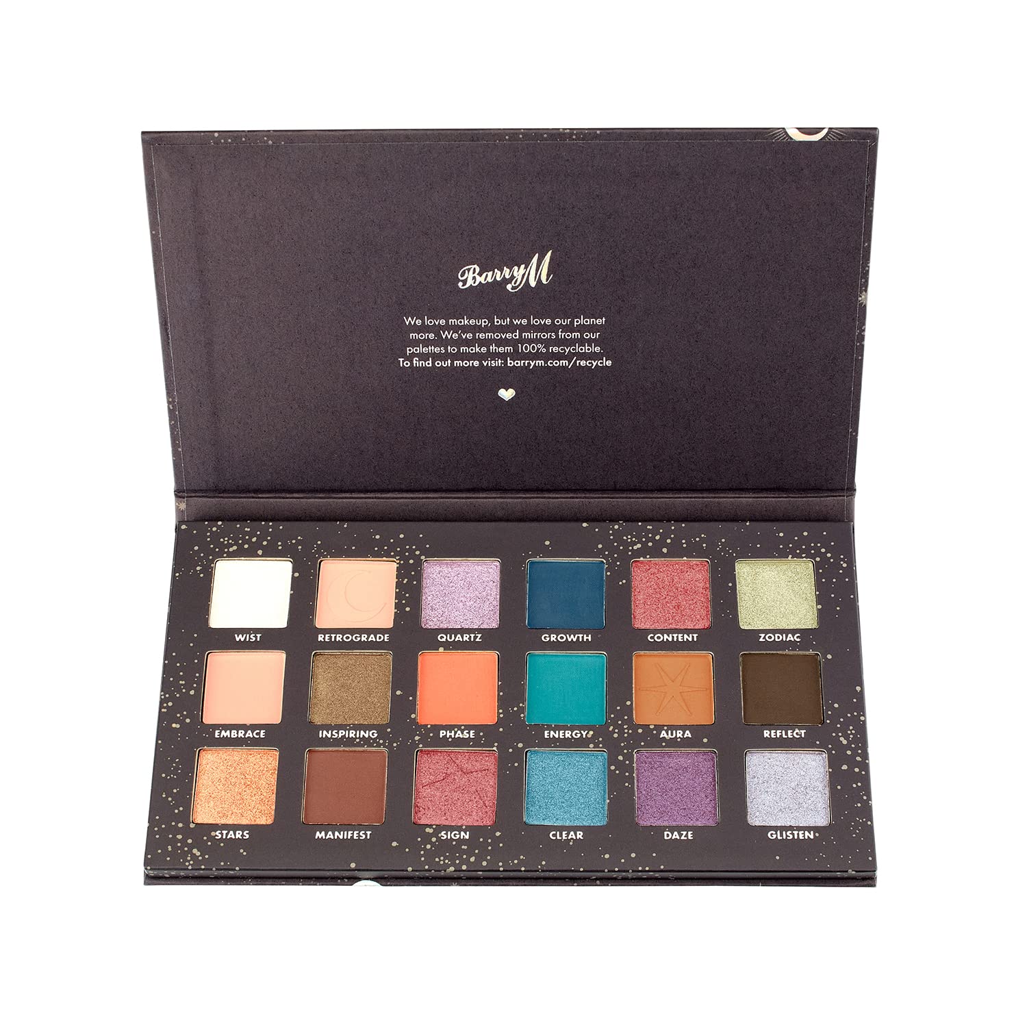 Barry M In The Stars Eyeshadow Palette | 18 Pan Palette, 18 Matte & Shimmer Shades