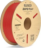 ELEGOO Rapid PLA Plus Filament 1.75mm Red 1kg High Speed 600mm/s