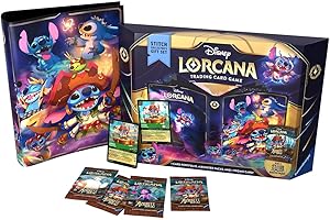 Ravensburger Disney Lorcana TCG: Azurite Sea Stitch Collector's Gift Set | Deluxe Collectible Set with Over 200 Art Pieces | Ultimate Game Experience for Ages 8+
