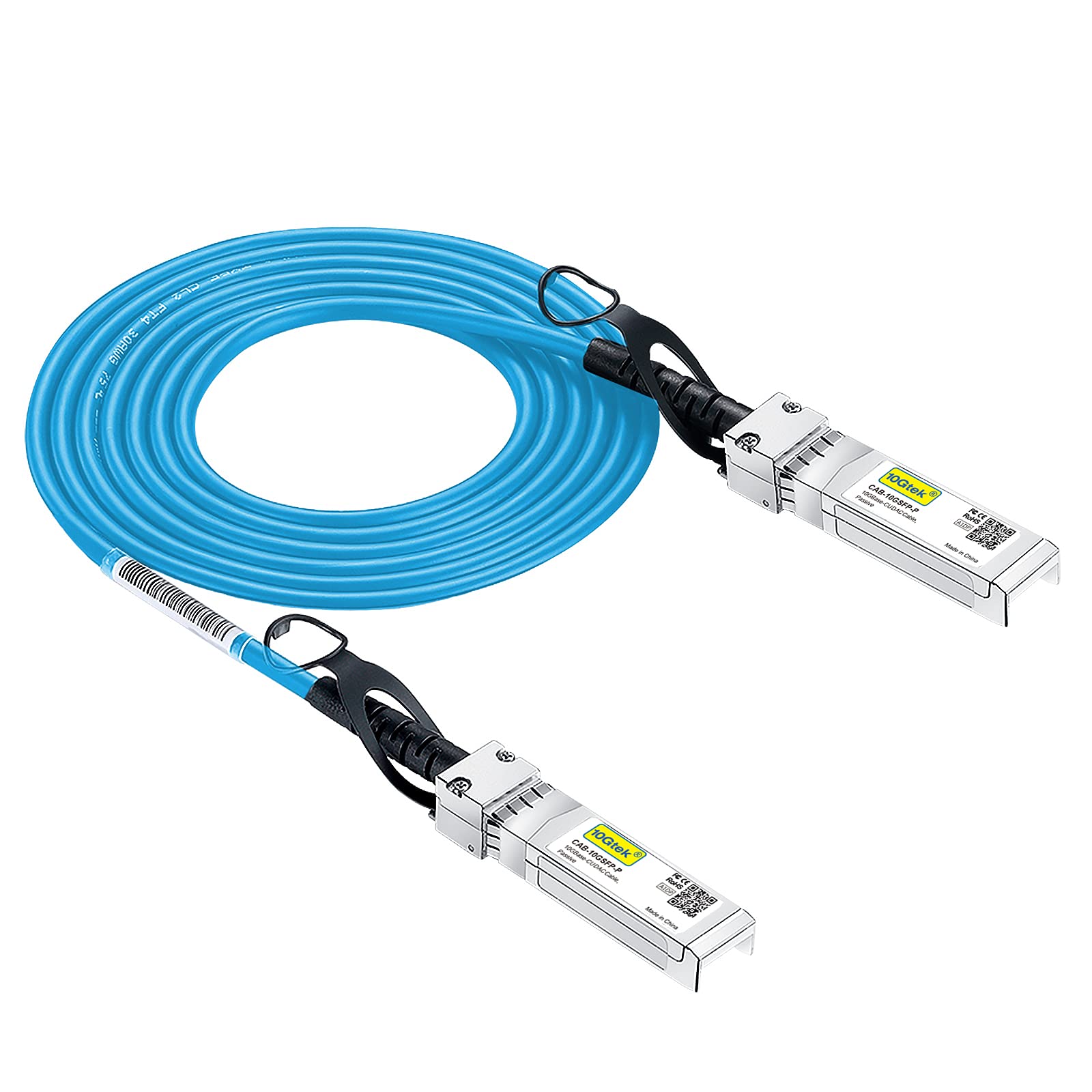 Photo 1 of [Blue] Colored 10G SFP+ DAC Cable - Twinax SFP Cable for Ubiquiti UniFi Devices, 2-Meter(6.5ft)