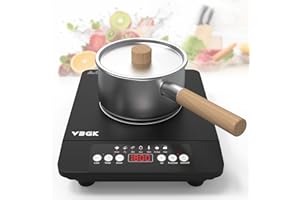 VBGK Portable induction Cooktop,110V Single Burner Induction Stove Top,1800W Induction Hot Plate Electric Burner,7 Power Leve