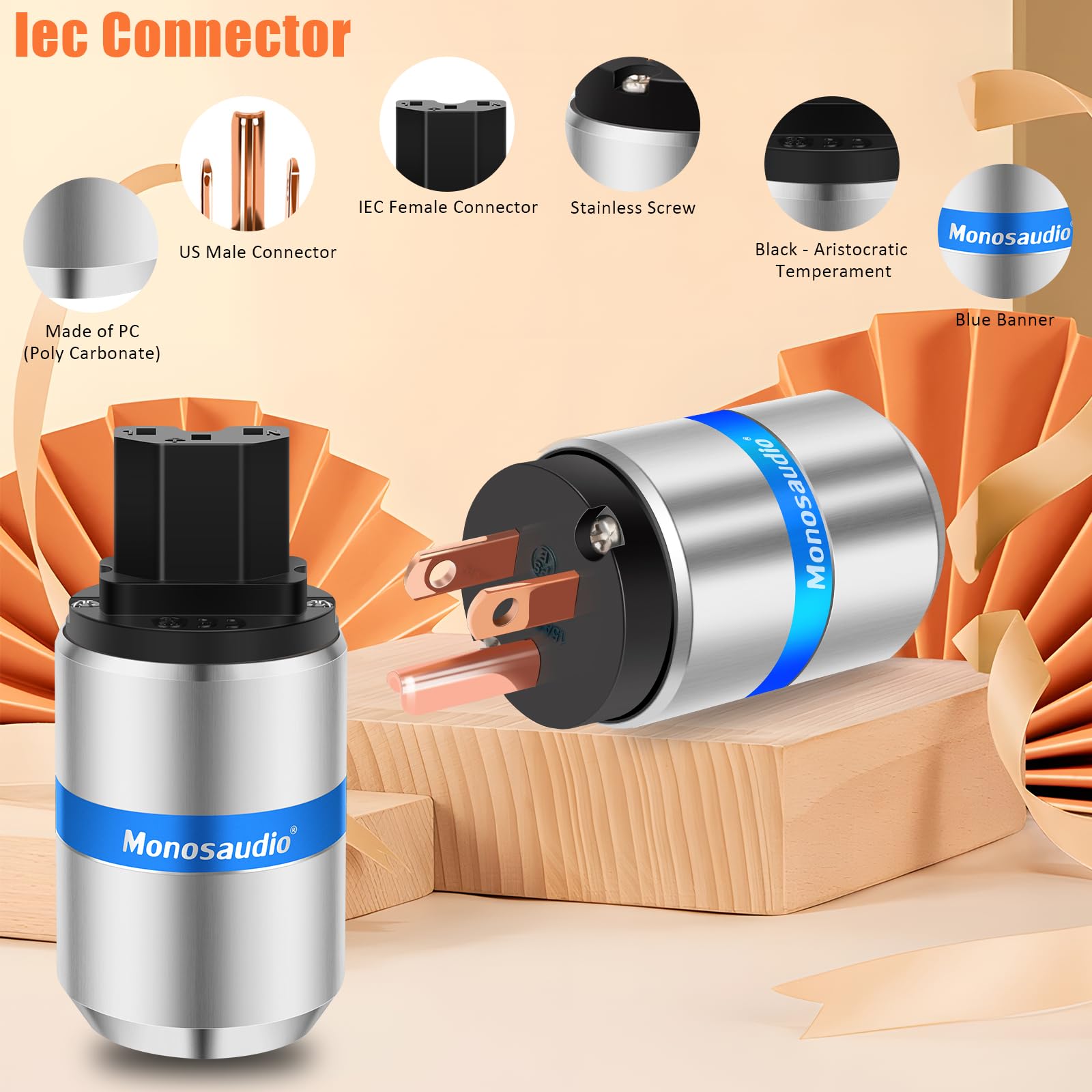 Mua Monosaudio HiFi Power Plug Pure Copper 15A/125V 10A/250V IEC C13 ...