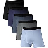 SUNCHIRI Incontinence Underwear for Men, 50ml Reusable Washable Leak-proof Absorbent Boxer Briefs with Fly, 5 Pack