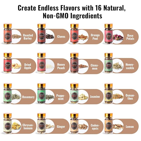 ALCOHOL INFUSION KIT,16 NATURAL DIY WHISKEY MAKING KIT FOR INFUSING BOURBON,RYE, GIN, VODKA,TEQUILA, RUM WITH CUSTOM BOTANICALS, PERFECT ALCOHOL INFUSION KITS STOCKING STUFFERS FOR MEN, DAD, HUSBAND