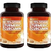 BioEmblem Turmeric Curcumin Supplement with BioPerine | Joint Support & Heart Health | with Organic Turmeric Powder & 95% Curcuminoids Extract | California Made, Non-GMO, 60-Day Supply