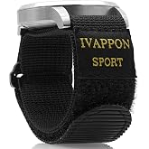 IVAPPON Sport Watch Band, Hook and Loop Nylon Strap, 18-24mm Width, Drop Prevention Design, Multiple Colors