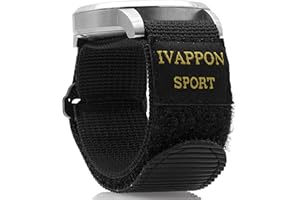 IVAPPON Hook Loop Sport Watch Strap 18mm 20mm 22mm Nylon Straps Black Blue Fastening Watchband