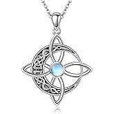 CUPENDA Witches Knot Necklace Sterling Silver Nudo De Bruja Pendant Necklace Witch Jewelry for Women