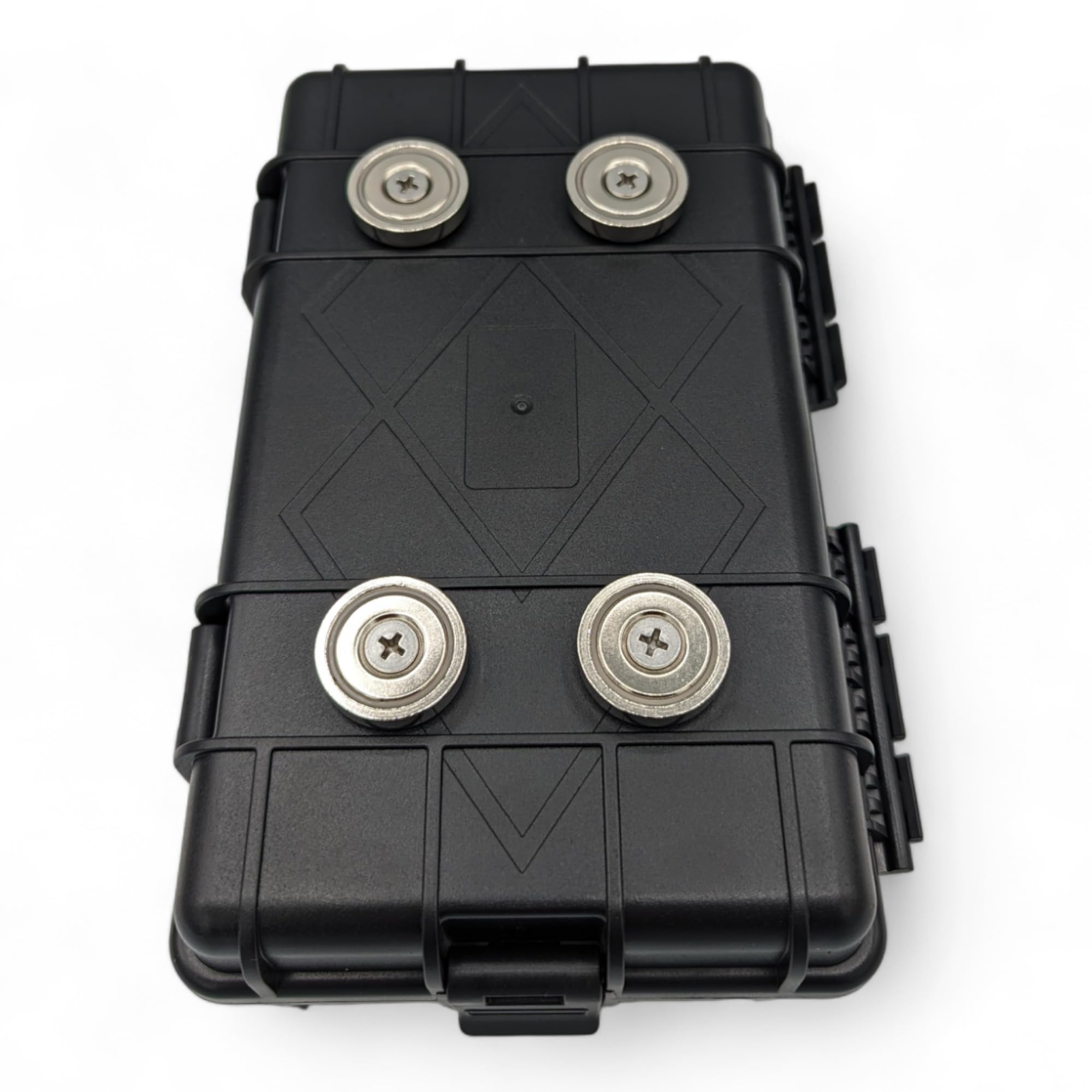 Durable and Strong Magnetic Stash Safe Box, Hidden Storage Box, Car underbody Magnetic Stash/Storage Box, Hiding Keys, Valuables, Cash Stash Box (Black, Large)