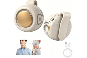 Portable Silent Mini Bladeless Fan Clip On, Rechargeable Waist Neck Clip Fan, Adjustable 3-Speed Small Whirlwind Fans for Out