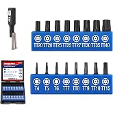 WORKPRO 16PCS Security Torx Screwdriver Bit Set, Tamper Proof S2 Steel | Torx Fastener Driving, CNC Precision Machining, Heat Treated, Easy Size Identification