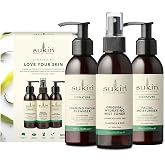Sukin Signature Skin Care Gift Set &ndash; Foaming Facial Cleanser, Hydrating Rose Water Toner Mist + Facial Moisturizer, Self-Care Gifts, 4.23 Oz Ea