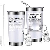GITITUMB Difference Maker Gift - Christmas Gifts for Women, Men - Thank You, Appreciation Gift for Coworker, Teacher, Boss, Leader, Employee - 20oz Difference Maker Tumbler