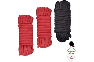 3 Roll Soft Cotton Rope,32Ft/10M Sex Toys For BDSM Bondage Ropes,Sex Restraint Adjustable Soft Cotton Rope For Adult Couples(