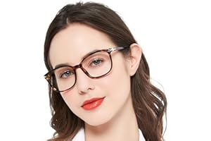 MARE AZZURO Blue Light Blocking Reading Glasses Women Trendy Square Computer Readers 100 125 150 175 200 225 250 275 300 350 400 500 600 (Tortoise, 1.25)