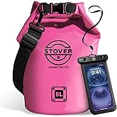 STOVER 5/10/25/30/40/55L Waterproof Dry Bag- Roll-Top Backpack w/Phone Case- Kayaking, Hiking, Camping, Boating- Men/Women