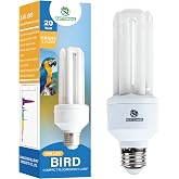 REPTI HOME UVA UVB Light Bulb for Birds 2.4 UVB 20W Compact Flourescent Lamp for All Kinds Captive Birds