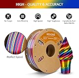 ERYONE Ultra Silk PLA Filament 1.75mm 1kg Rainbow Twist Red Yellow Blue view 5