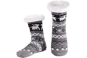 BSTcentelha Super Soft Warm Cozy Fuzzy Fleece-lined Winter With Grips Slipper Socks For Man