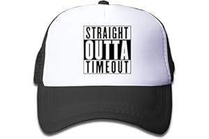 Waldeal Boys Straight Outta Timeout Trucker Hat Adjustable Toddler Snapback Baseball Caps Black