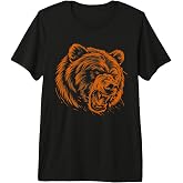 Angry Grizzly Bear Orange Premium Tri-blend T-Shirt