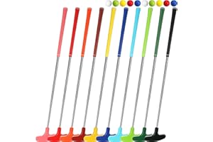 Libima 10 Pack Junior Golf Putter Golf Putters Bulk with 10 Practice Golf Balls for Men and Women Two Way Mini Golf Putter for Left and Right Handed Golfers for Kids Teenagers Adult