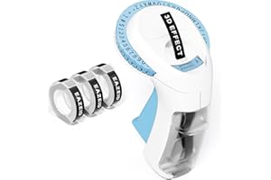 EAZEID Embossing Label Maker Machine with Tapes, Omega S Vintage 3D Embosser, Old School Handheld Label Printer, Portable Retro Manual Embossed Labeler for Home Office School DIY, Blue