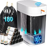 CTIME Bathroom Trash Can with Lid, 3 Gallon, Automatic,Rechargeable, White | Motion Sensor Garbage Can, Slim Plastic Wastebasket, Smart Trash Bin for Bedroom, Bathroom and Office