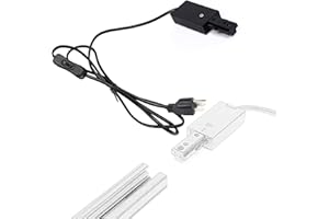SKIVTGLAMP Plug in Linear Track Live End Power for Halo Track System H Track Parts Track, Live End Cord Kit Track Live Feed,with 5.9 ft UL3 Point Contact,Black