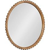 Kate and Laurel Beadbrook Round Wall Mirror