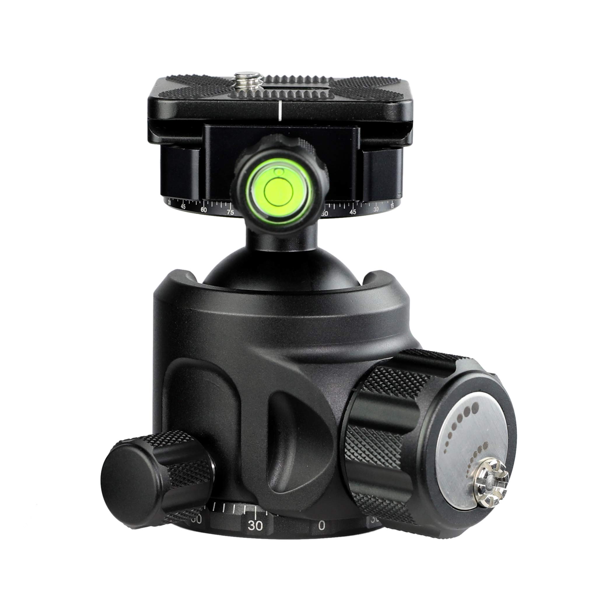 TINKTEEK Wing Panorama Ball Head Tripod Head Double Panoramic Plate 390 g Height 8 cm Load Capacity 8 kg Professional 360 Degree Camera Tripod Head Compatible with Arca Swiss